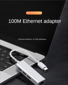 Convertitore hub 3.0 USB tipo-c per porta di rete convertitore 4 in1 tipo c hub con 100M scheda di rete porta rj45 - Product Image 4