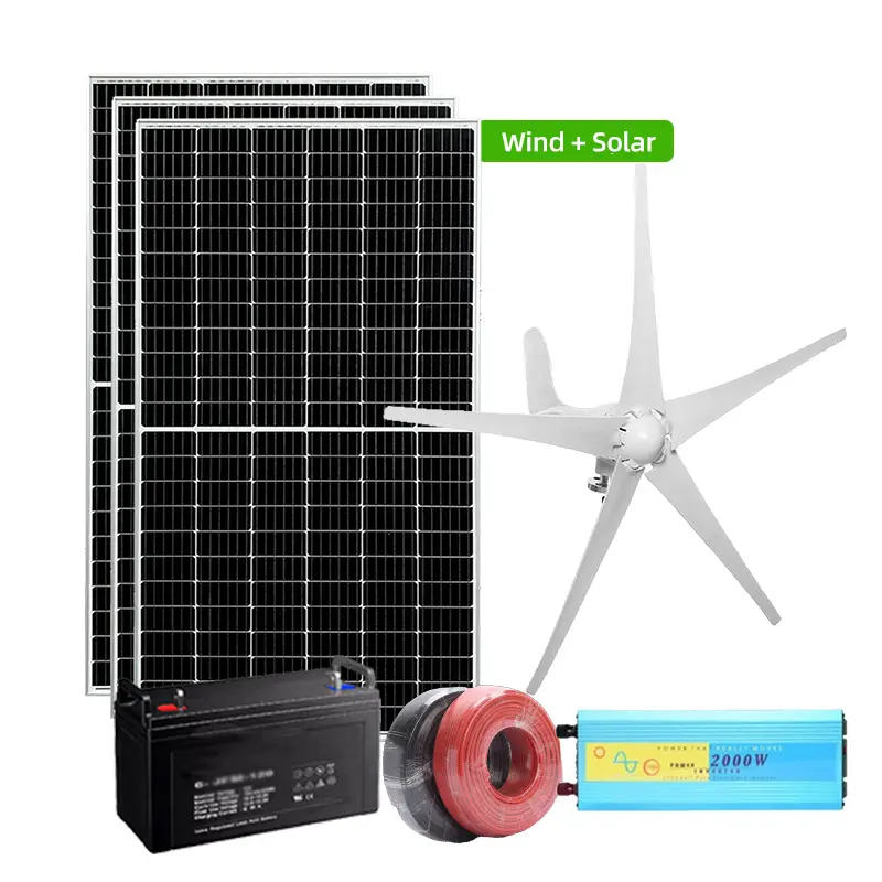 LUNA-turbina aerogeneradora de larga vida útil para sistema de energía solar y eólica, 1kw, 2kw, 3kw