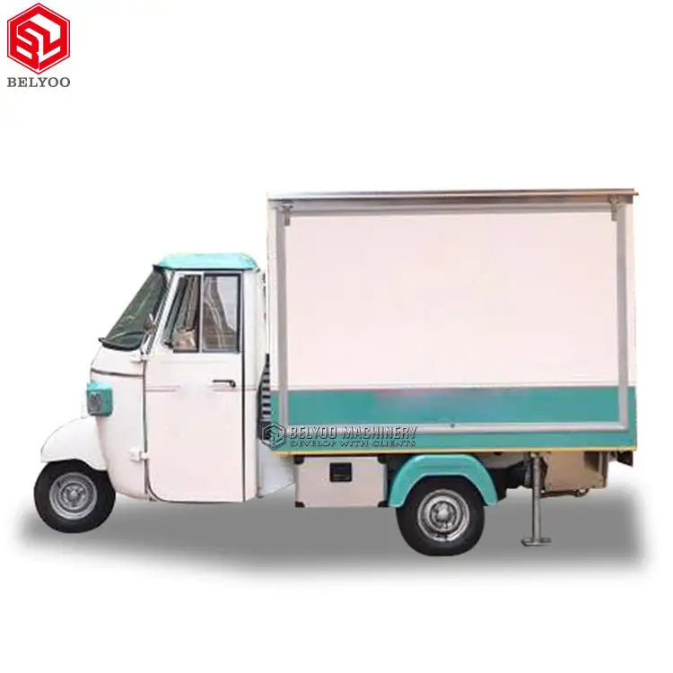 Electric Food Cart Mobile Kitchen Car Piaggio Ape Food Truck Tricycle Hot Dog Stand Ape piaggio