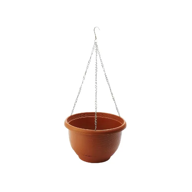 Tall Plastic Wholesale Hanging Planter Wall Plant Terracotta Flower Pot Self Watering Basket with 6 Pcs Hooks
