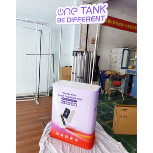 Thương mại hiển thị truy cập xách tay nhôm pop-<span class=keywords><strong>up</strong></span> bàn với LED ánh sáng hình bầu dục hình chữ nhật & có thể gập lại thiết kế cho Pop Booth bảng - Product Image 3