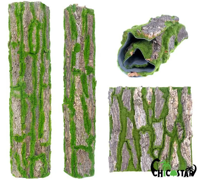 factory prices high simulation lifelike natural touch artificial plants tree bark with moss for sale