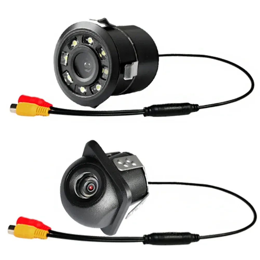 Araba ters kamera LED ışıkları park dikiz kamera geri yedekleme su geçirmez HD CCD sensör geniş görüş
