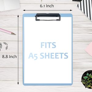 4 viên nhựa 6x9 inch với kẹp thấp, máy tính bảng nhiều màu phù hợp cho học sinh, giáo viên, bác sĩ và y tá. - Product Image 4