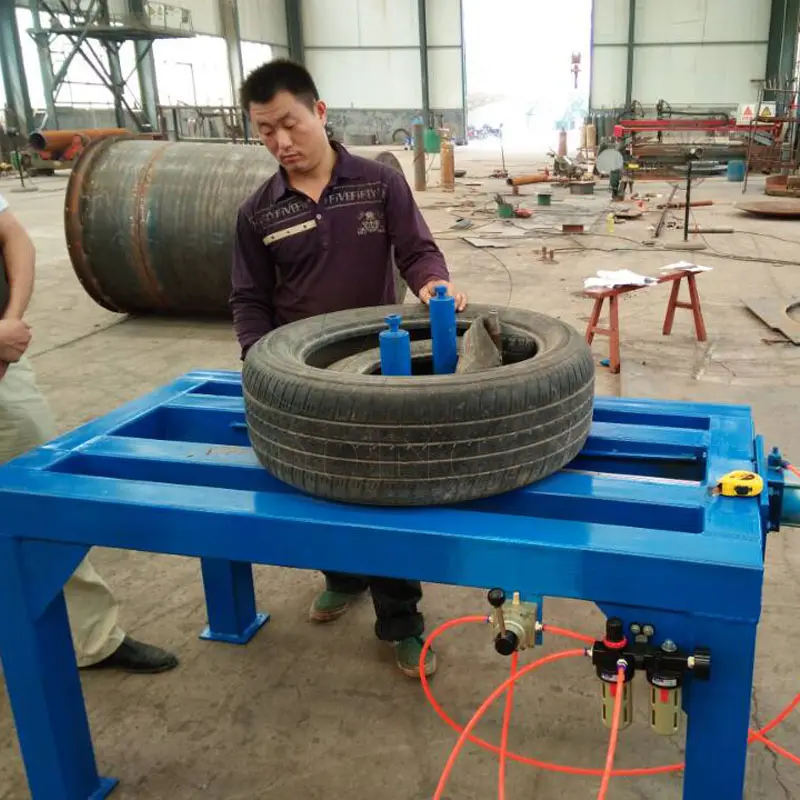 Machine d'emballage de pneus pour économiser de l'espace et des coûts, pour doubler les pneus triples en 1 Machine de recyclage de pneus