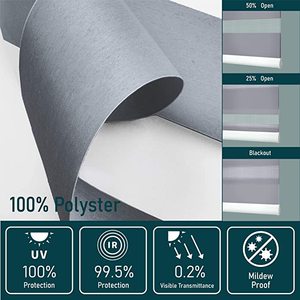 Chuyên Nghiệp Nhà máy lớn bảo vệ sự riêng tư rèm không có máy khoan Rèm điện Zebra rèm bằng các biện pháp - Product Image 4