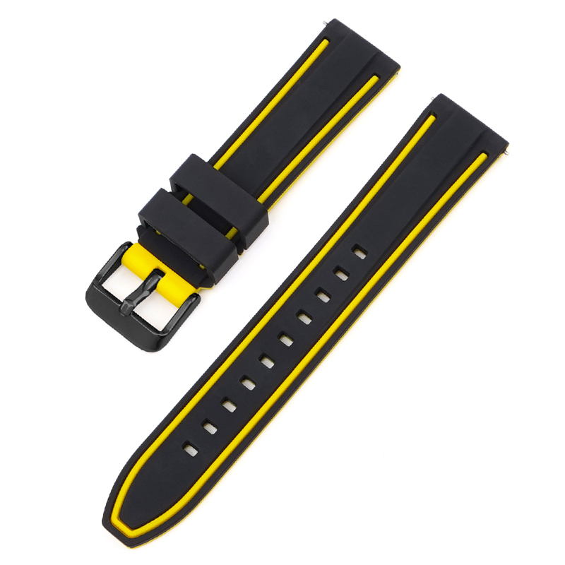 Nero e giallo + fibbia nera
