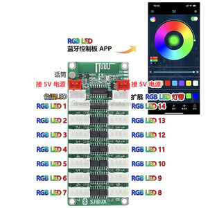 RGB LED Button DIY Kit for HAPP Style <strong>Arcade</strong> Stick Zero Delay Board for PC <strong>Raspberry</strong> <strong>Pi</strong> Colorful Lighting <strong>Control</strong> Coin Pusher - Product Image 5