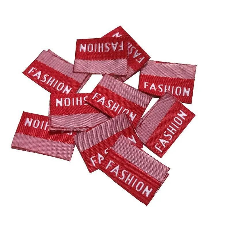 Trung Quốc nhà máy may Nhãn quần áo nhà sản xuất vải thẻ sắt trên cổ bông Custom made logo nhãn cho quần áo