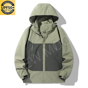 Erkekler için ilkbahar ve sonbahar kapüşonlu hafif ceket, Trendy açık rüzgar geçirmez renk eşleştirme kapşonlu tulum ceket - Product Image 3