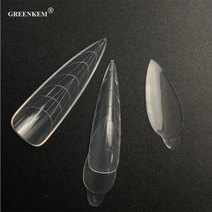 Yeni sıcak 120 adet çift formu tırnak ipuçları silikon pedleri ile özel Logo tam kare tabut Stiletto çivi tasarım için çift formlar - Product Image 6
