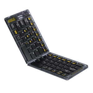 Three-Channel Wireless for Portable Computer Office <strong>Keyboard</strong> Cross-Border Transparent Mute Folding <strong>Keyboard</strong> - Product Image 1