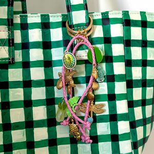 Moda estiva fatta a mano borsa colorata intrecciata in corda accessori alla moda borsa Charm fai da te conchiglia con ciondolo in lisca di pesce