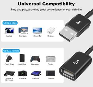 USB2.0 erkek 3 USB A dişi Splitter kablo desteği dizüstü bilgisayar için veri aktarımı, USB klavye, Flash sürücü (1 in 3 Out) - Product Image 2