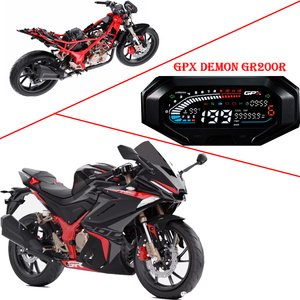 Thailand GPX Motorrad Touch DEMON GR200R Digitales LCD-Instrument Montage code Messgerät Uhr Wasser temperatur - Product Image 2