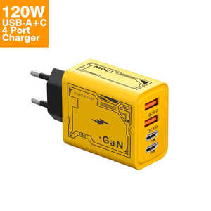 Tam uyumlu 120W USB şarj aleti QC3.0 hızlı şarj USB C 4 in 1 çinko alaşım kablo Huawei Xiaomi için Samsung için - Product Image 1