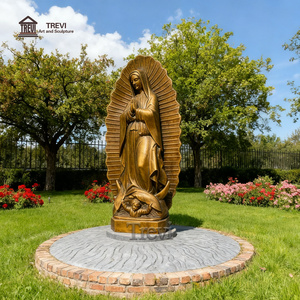 Trevi nổi tiếng tôn giáo tượng đồng của chúng tôi phụ nữ của guadalupe điêu khắc với cầu nguyện tay - Product Image 4