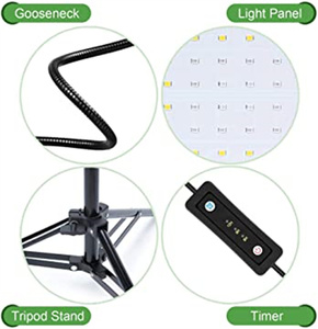 <strong>Grow</strong> Light with Stand, LBW Full Spectrum 150W LED Floor Plant Light for Indoor , <strong>Grow</strong> Lamp with On/Off Timer Switch, Adjustable - Product Image 3