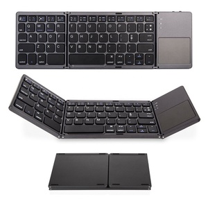 B033 <strong>Keyboard</strong> OEM Russian Spanish Arabic Azerty French <strong>Mini</strong> Foldable Wireless <strong>Bluetooth</strong> <strong>Keyboard</strong> With Touchpad for Phone Tablet - Product Image 1