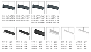 600 900 1200 1500 mmスマートコントロールロングチューブサスペンションオフィスライトナロービームアングルペンダントリニアランプ