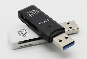 USB 3.0 Speicher kartenleser 2 Steckplätze für TF SD-Karten adapter für Laptop PC Macbook 2 in 1 Kartenleser - Product Image 2