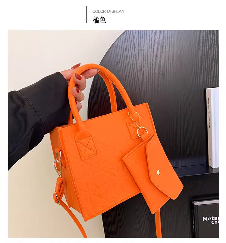 Borsa Love Pattern Mother in arancione