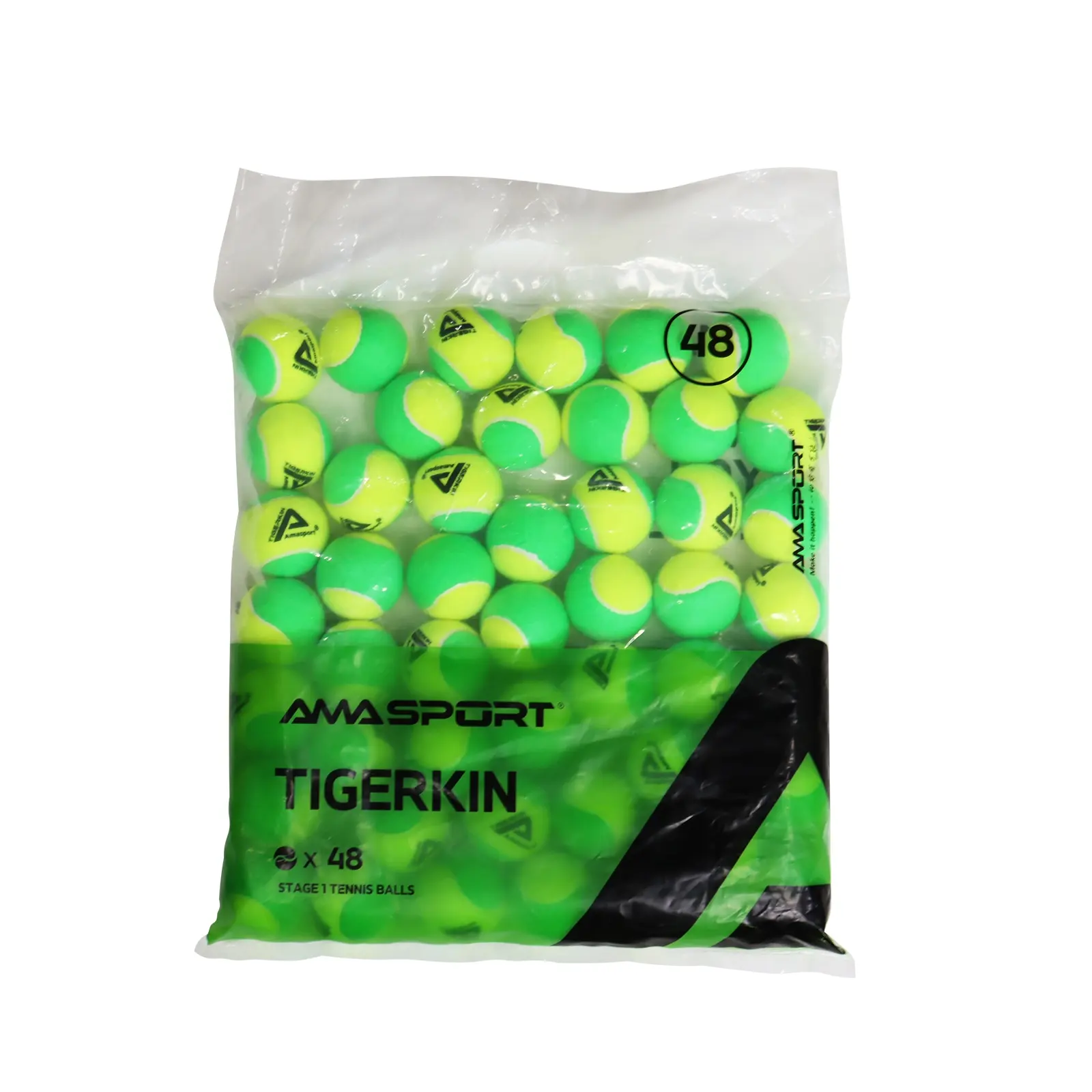 AMA SPORT Factory Stage 1 Grün Gelb ITF-zugelassener druckloser Kinder tennisball für Anfänger
