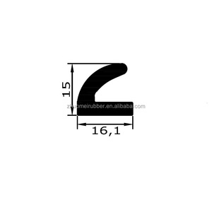 EPDM sünger kauçuk profil V profili - Product Image 2