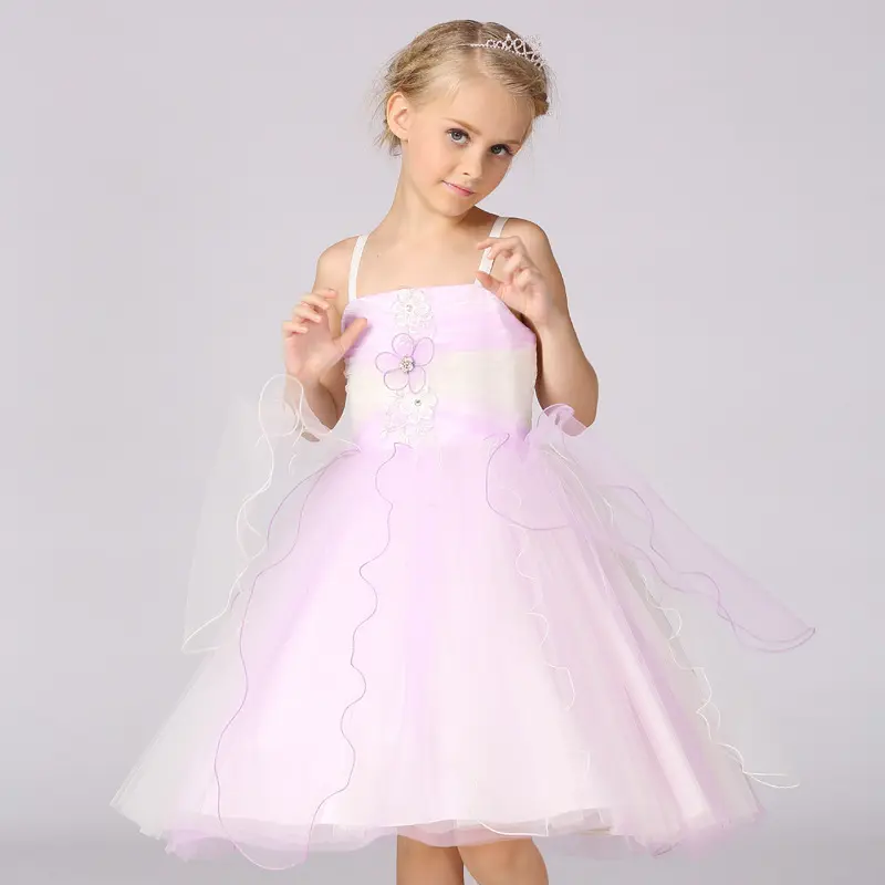 Loja Online China Criança Roupas Para Pink Cocktail Dress Princesa Party Dress