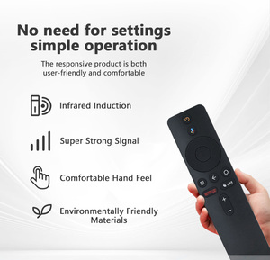 XMRM-006กล่องพีวีซี MI-VER.2ใหม่คีย์สีดำพร้อมรีโมทคอนโทรล BT สำหรับ Xiaomi Mi Box S Mi Smart TV