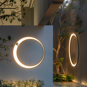 Modern <span class=keywords><strong>LED</strong></span> dış duvar için hafif paslanmaz çelik su geçirmez ay atmosfer aplikleri koridor koridor yemek odası Villa bahçe için