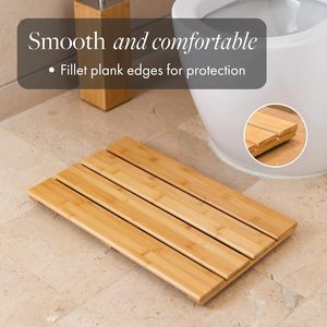 JQ天然竹制浴垫淋浴防滑垫浴室地垫浴缸防水桑拿水疗台阶 - Product Image 4