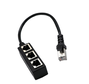 Adaptador RJ45 3 en 1 de alta calidad 1 a 3 macho a hembra puertos de red extensor extensión LAN Cable - Product Image 3