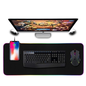 Alfombrilla de ratón grande RGB LED para juegos, alfombrilla de ratón para ordenador con carga inalámbrica de goma gruesa de 3-4mm y alfombrilla para teclado, alfombrilla de escritorio para uso de escritorio - Product Image 2