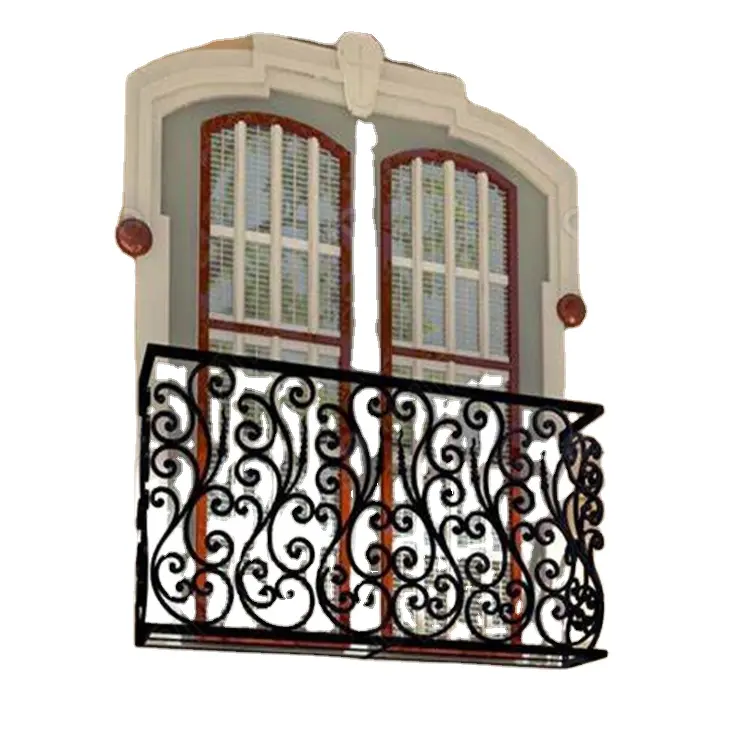 PRIMA-Customized Wrought Iron Railing Modern Balcony Wrought Iron Railing Outdoor Railing For Balcony