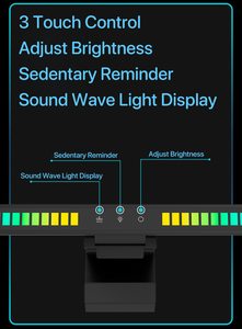 <strong>USB</strong> Powered Smart Home LED Screen Bar Lamp Stepless Dimming Reading Hanging Light for Bedroom <strong>Computer</strong> Monitor Laptop Black - Product Image 5