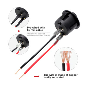 Otomatik araba için önceden kablolu 6A/250V 10A/125V AC 12VDC yuvarlak Mini Rocker anahtarı tekne - Product Image 4