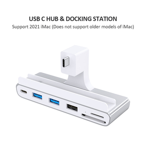 IMC01สำหรับ iMac ฮับ USB C แท่นวางกับ iMac 2021เครื่องมือฟรี HDMI 4K
