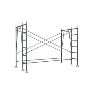 Construcción de estructura de acero galvanizado y sistema de andamio de marco europeo con base de gato en andamio eléctrico