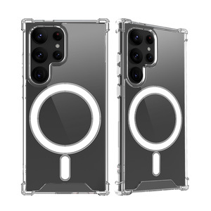 Samsung S24 için sıcak satış yüksek şeffaflık manyetik kabuk Ultra anti-sonbahar akrilik iki-in-one durumda yapılan TPU malzeme - Product Image 1