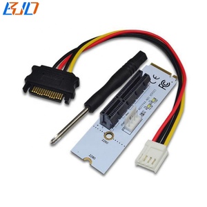 <strong>PCI</strong> Express <strong>PCI</strong>-E 4X Slot to NGFF M.2 M-Key NVME Interface Adapter Converter Card With SATA 15PIN Power Cable in Stock - Product Image 5