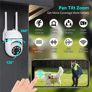 A7凸轮应用1080P PTZ摄像机2MP WiFi摄像机家庭安全摄像机，带夜视运动检测2路音频2.4ghz - Product Image 5