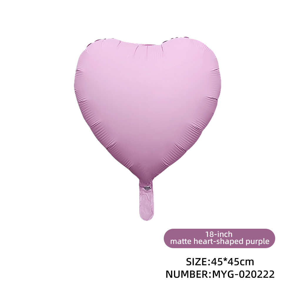 Heart matte purple