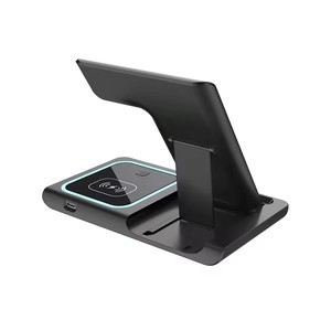 サムスンウォッチ用ホット3in1ワイヤレス充電器6 5 Pro高速充電ステーションiPhoneワイヤレス充電器用LEDライト付きスタンド - Product Image 2