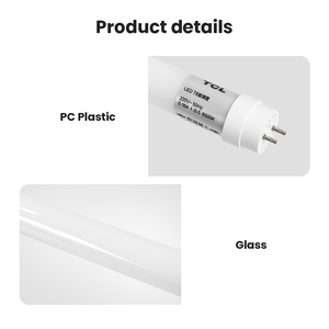 TCL T8 0.6m 2ft 9W LEDチューブAC180-240V 130lm/W 1170lm 600mm 60cm省エネガラスチューブライト4000K色温度 - Product Image 5
