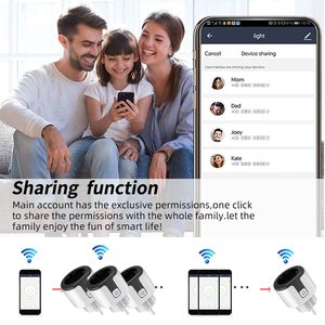 Tuya Smart Plug WiFi Socket EU Adaptador 16A/20A Monitor de potencia Función de sincronización Smart Life APP y Alexa Control Conectividad NFC - Product Image 3