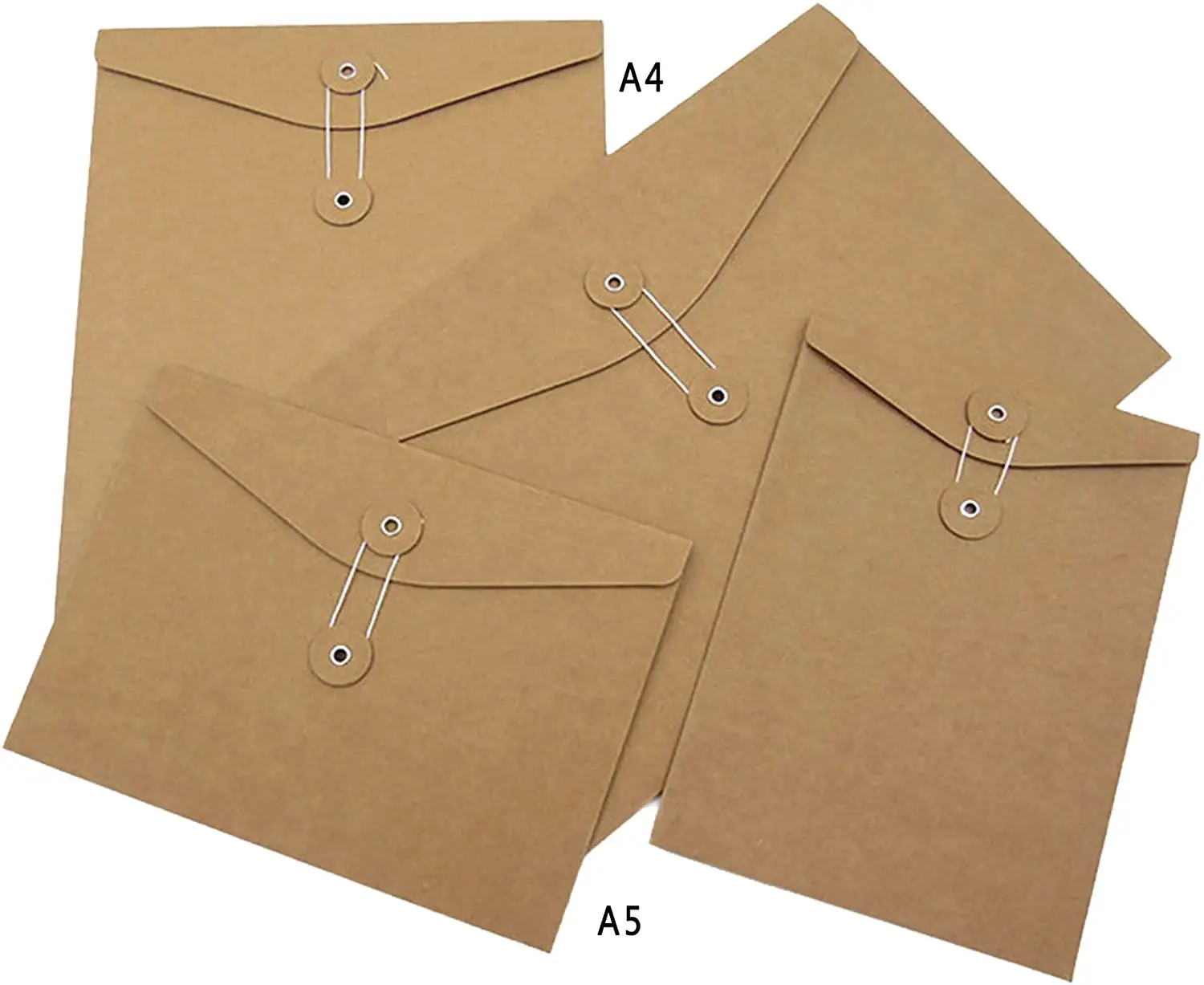 Goede Kwaliteit Kraft String Envelop Bestandsmap A4 Brief Size Bestand Kraftpapier Envelop Met Knop String Sluiting Document