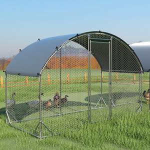 3x2x2m Курятник для сада оцинкованная рама и водонепроницаемая крышка с шестиугольной сеткой из стальной проволочной сетки продукт - Product Image 1