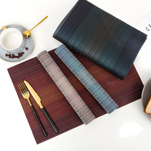 热销定制环保编织防滑绝缘可洗PVC餐垫桌垫 - Product Image 4