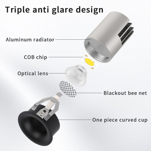 Mini nhỏ chiếu sáng trang trí thay đổi độ sáng lõm Trần xuống spotlight Led Downlight - Product Image 6